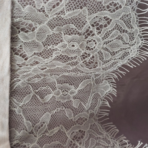 LOGO Lori Goldstein Super Soft Lace and Satin and Rayon High/Low Hem Tunic - Picture 3 of 8